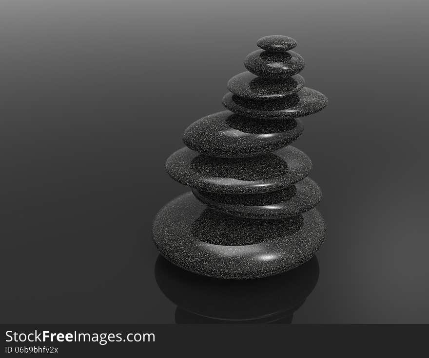 Concept of balance and harmony. Digitally generated image.