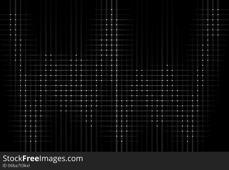 Grid of white diamond shapes against a black background