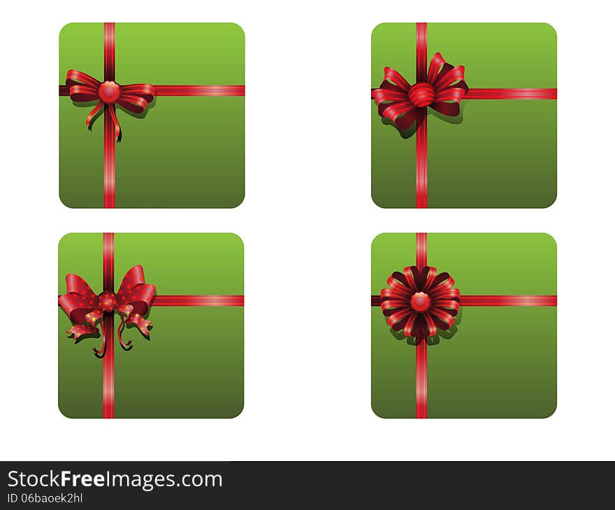 Christmas ribbons set