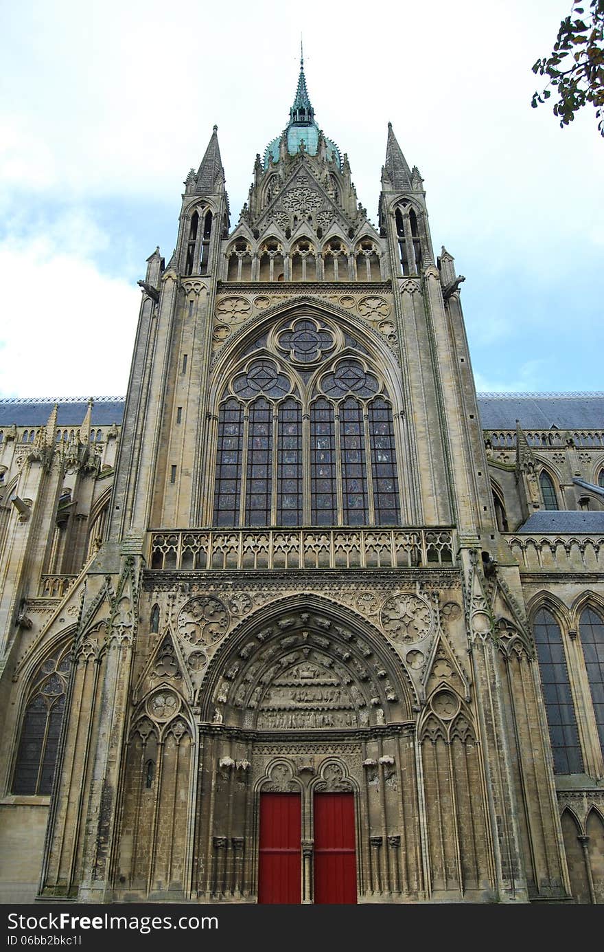 Bayeux Cathedral West Door, Normandy, France. Bayeux Cathedral West Door, Normandy, France