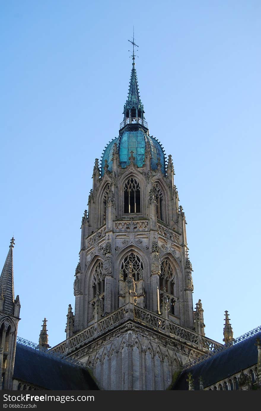 Bayeux Cathedral tower, Normandy, France. Bayeux Cathedral tower, Normandy, France