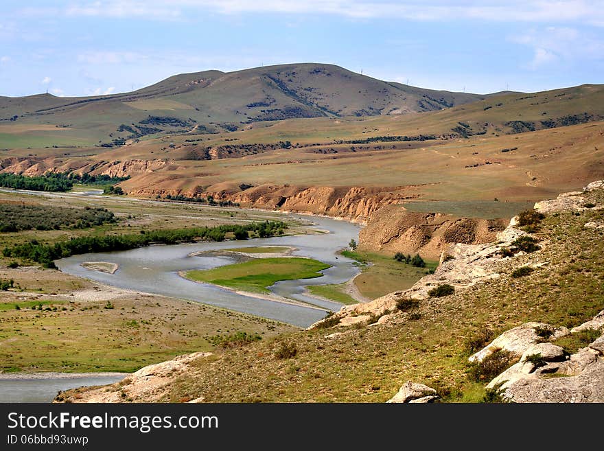 Kura river near Gori city &x28;Georgia&x29