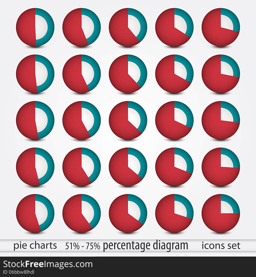 Set of percentage symbols can use like marketing report icons. Set of percentage symbols can use like marketing report icons