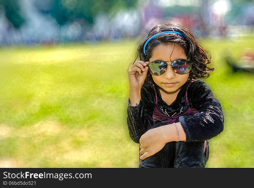 Portrait Of Happy Girl Child