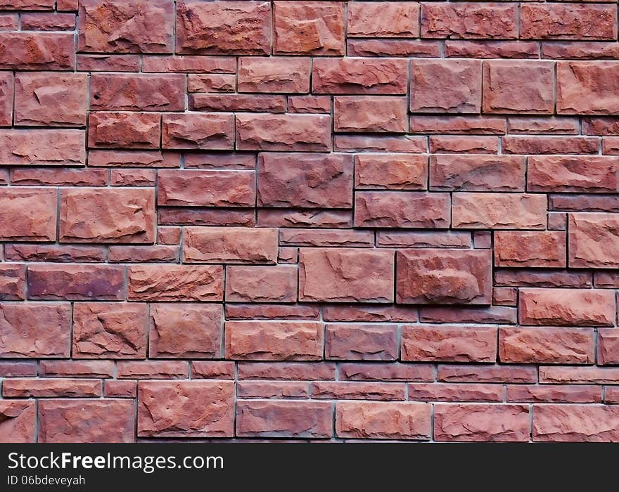 Fragment of red brick wall. Fragment of red brick wall