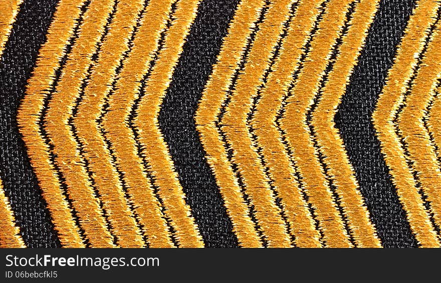 Detail of striped fabric as background texture