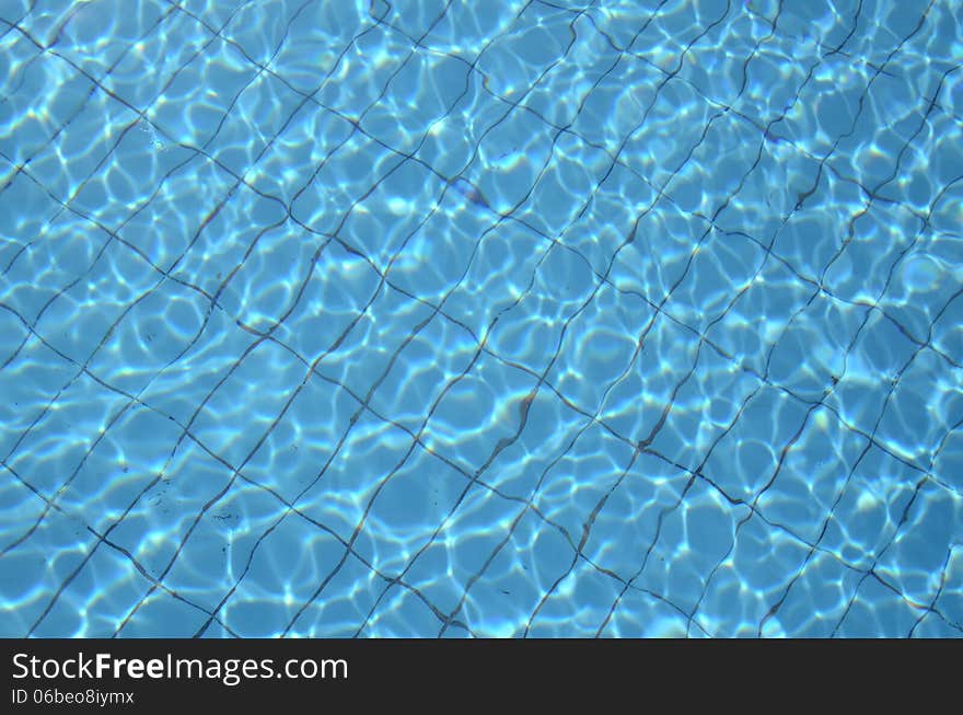 Swimming pool with sun reflection. Swimming pool with sun reflection