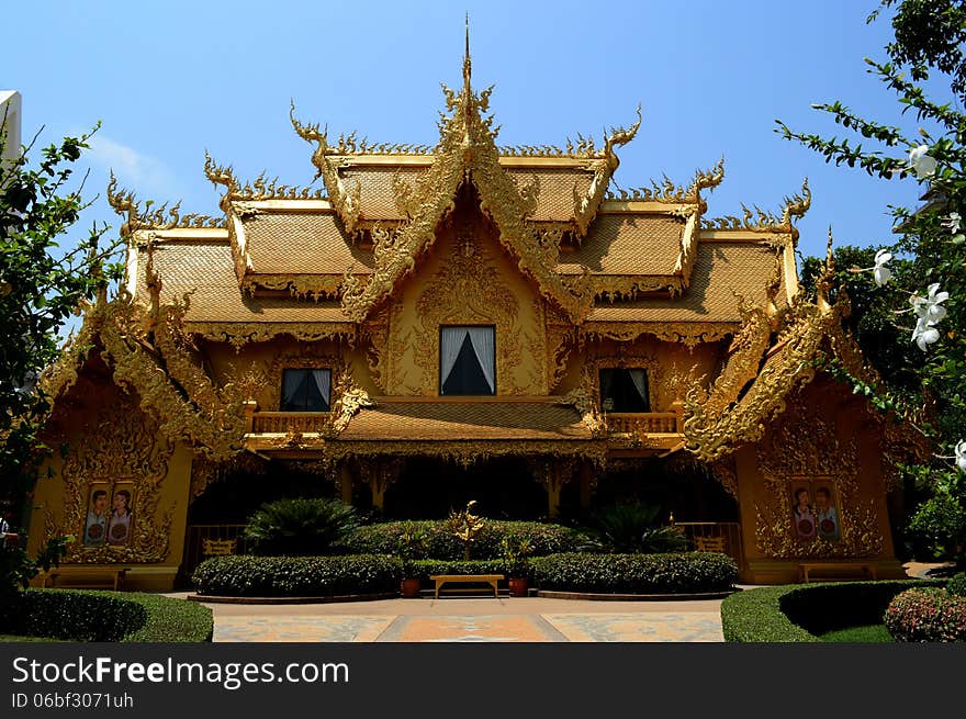 A golden temple in Thailand. A golden temple in Thailand