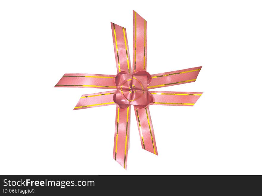 Ribbon and bow isolated