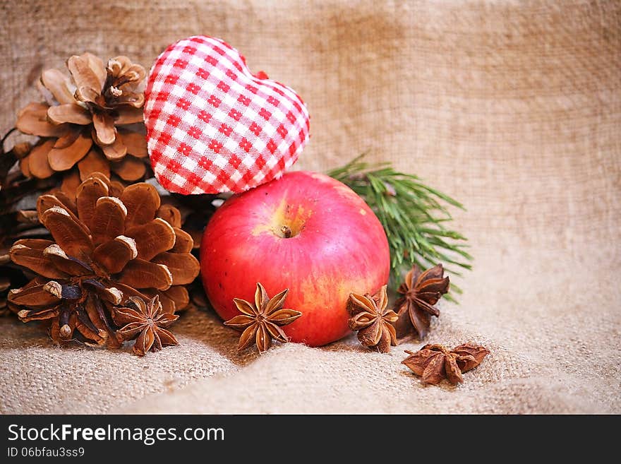 Christmas backgroud with anise star. Christmas backgroud with anise star