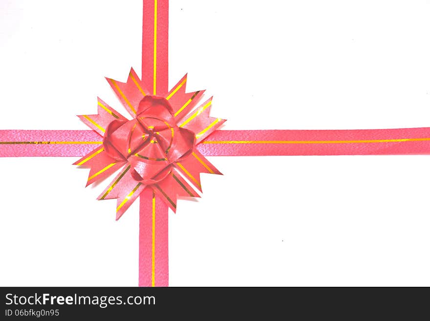 Ribbon and bow isolated