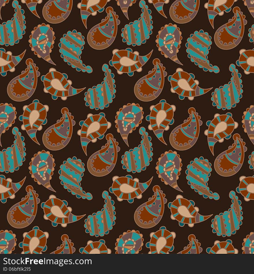 Seamless background with paisley