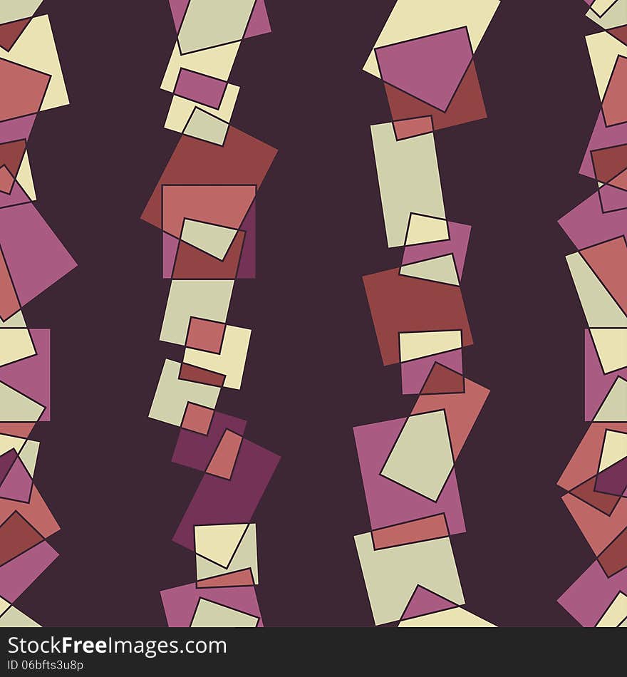 Seamless Pattern Of Elements On A Dark Background