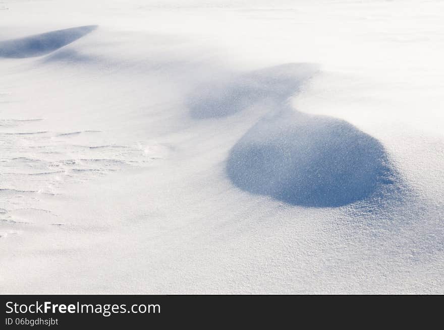 Fresh snow background - snow dunes