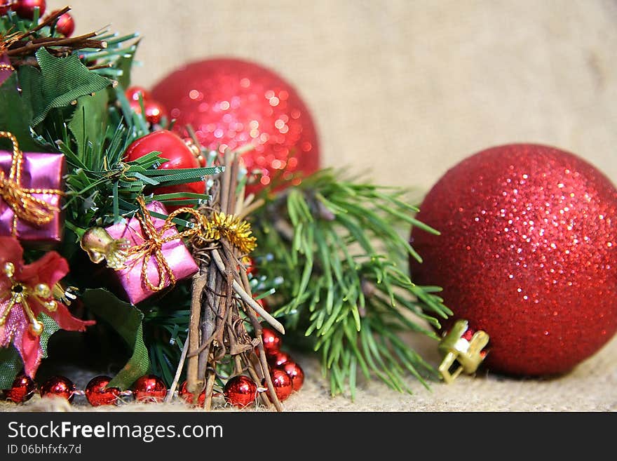 Christmas and New Year decoration background