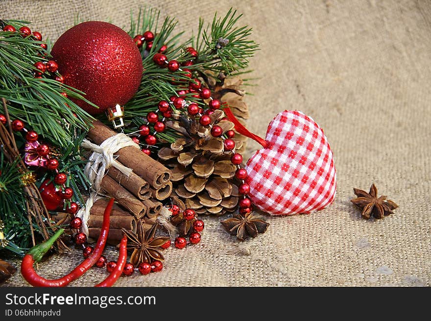 Christmas and New Year decoration background