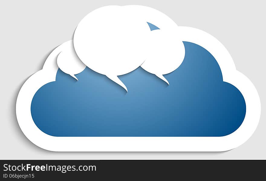 Cloud And Speech Bubbles