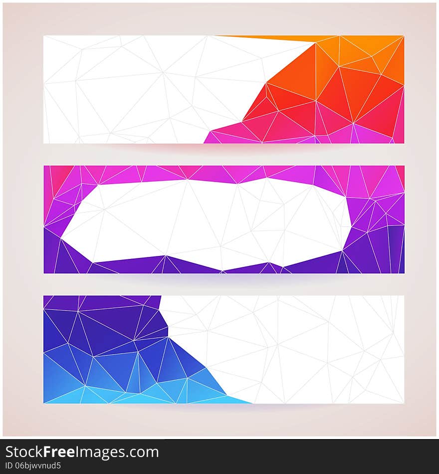 Set of banners for your website, Triangle