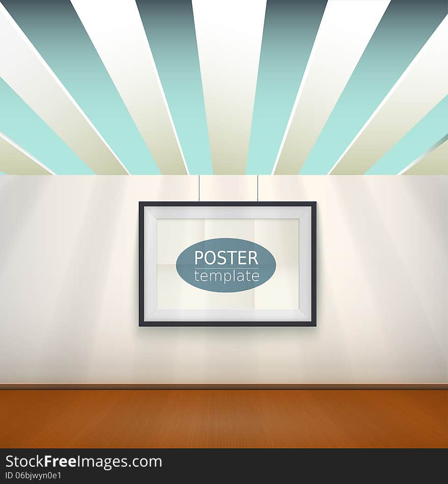 Poster Template With Frame. Easy To Edit