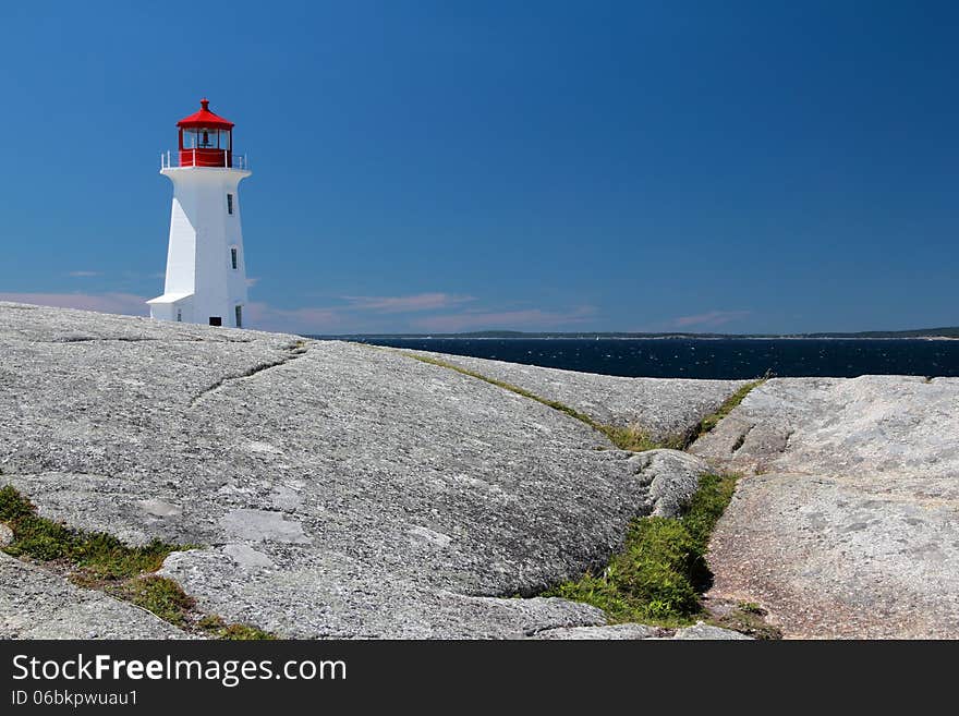 Peggy's Cove lighthouse in Nova Scotia. Peggy's Cove lighthouse in Nova Scotia