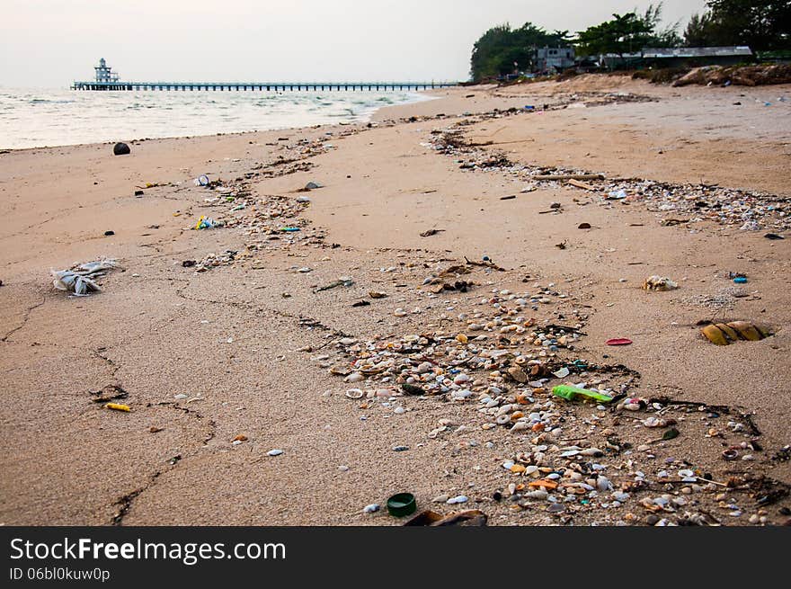 Garbage on the beach