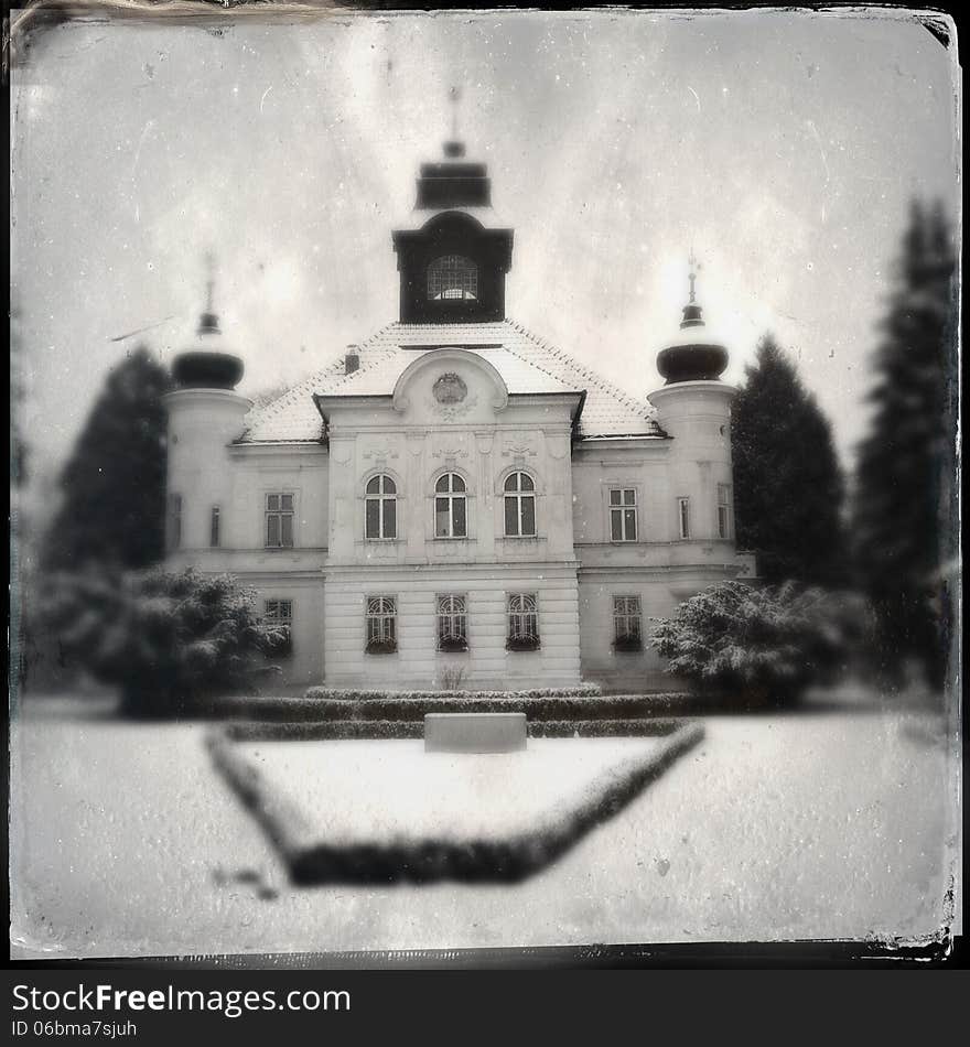 Czech old Castle in winter