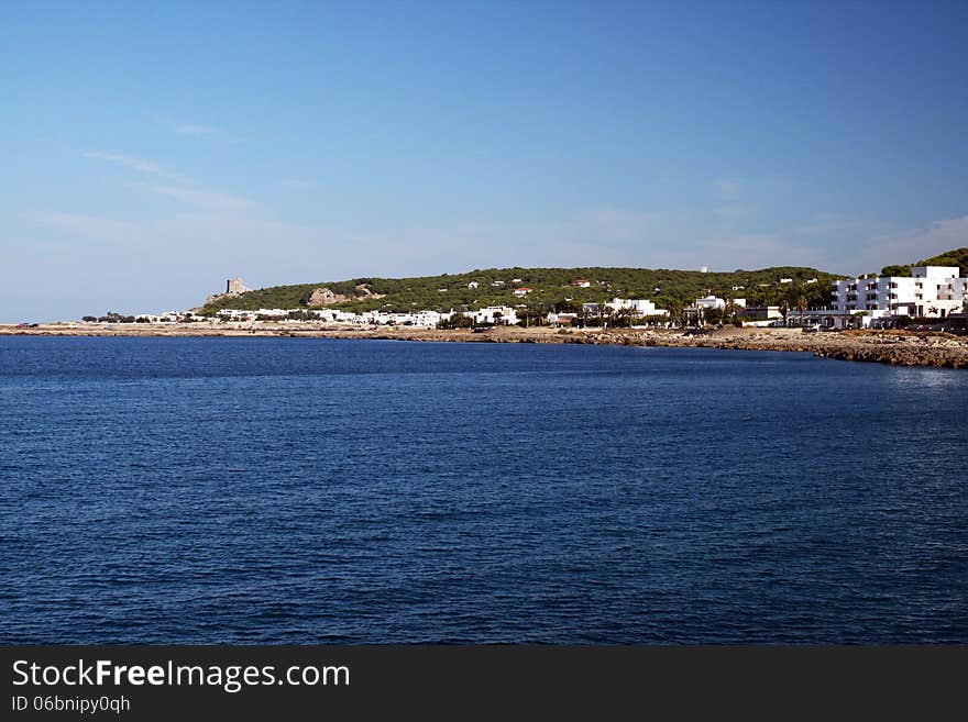 The bay of santa maria al bagno in italy. The bay of santa maria al bagno in italy