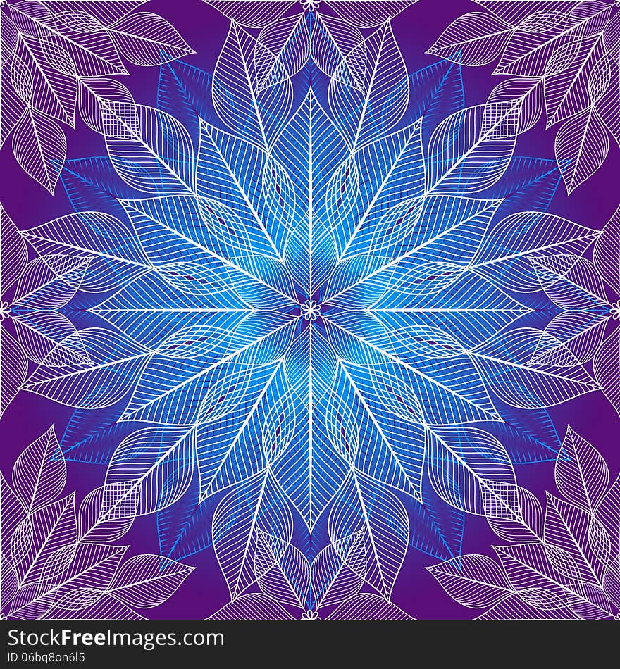 Seamless violet christmas pattern with white and blue snowflakes (vector). Seamless violet christmas pattern with white and blue snowflakes (vector)