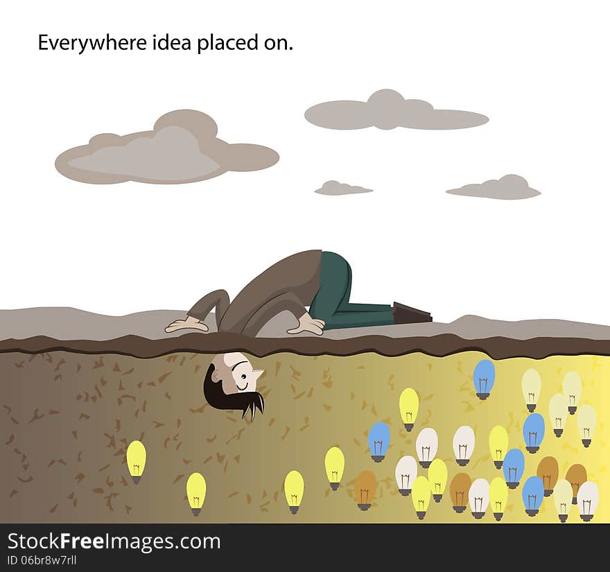 Man find idea under the ground