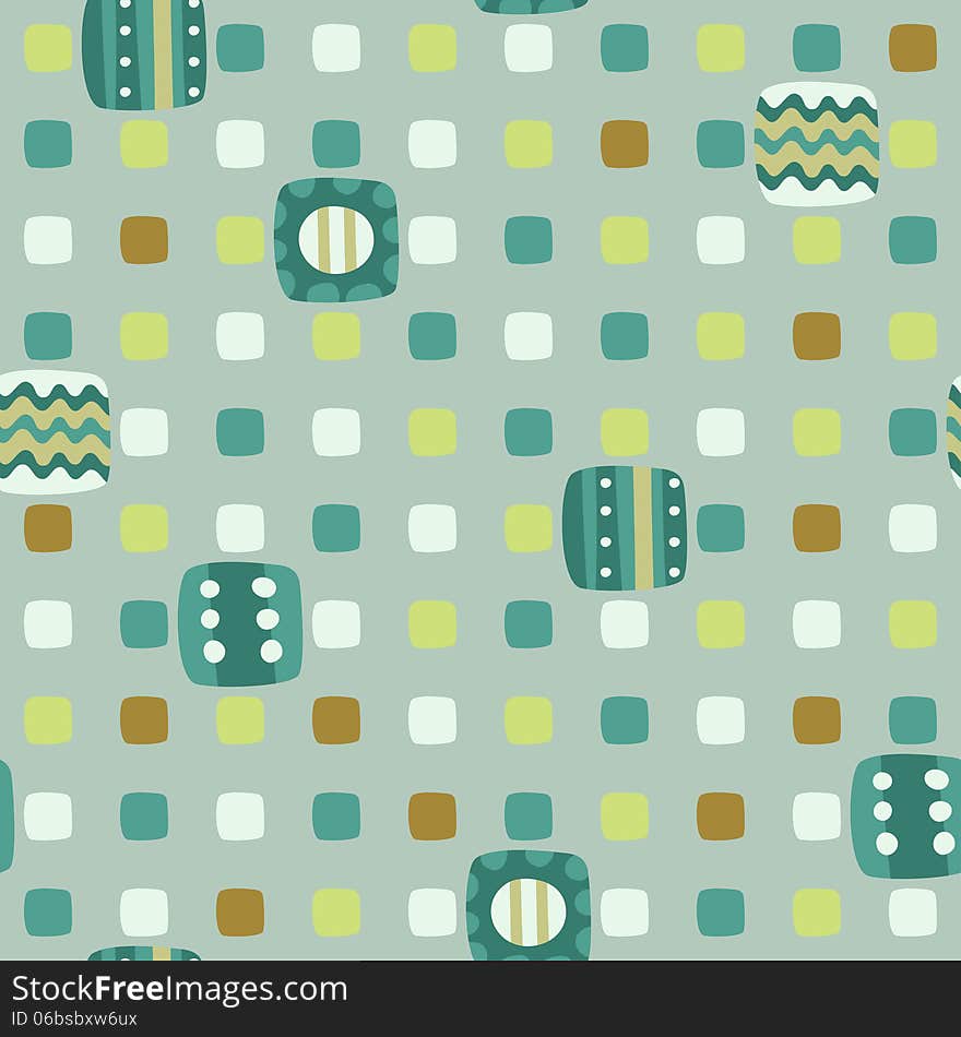 Seamless Geometric Background Of Squares