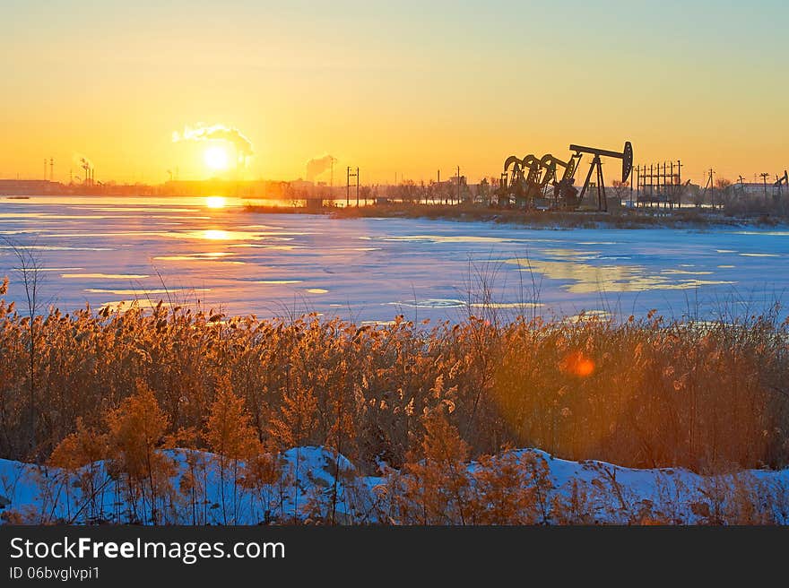 The photo taken in China's heilongjian province daqing city,chenjiadayuan lake.The time is November 21, 2013.After snow. The photo taken in China's heilongjian province daqing city,chenjiadayuan lake.The time is November 21, 2013.After snow.