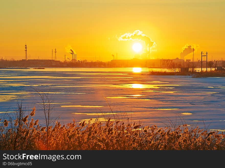 The photo taken in China's heilongjian province daqing city,chenjiadayuan lake.The time is November 21, 2013.After snow. The photo taken in China's heilongjian province daqing city,chenjiadayuan lake.The time is November 21, 2013.After snow.