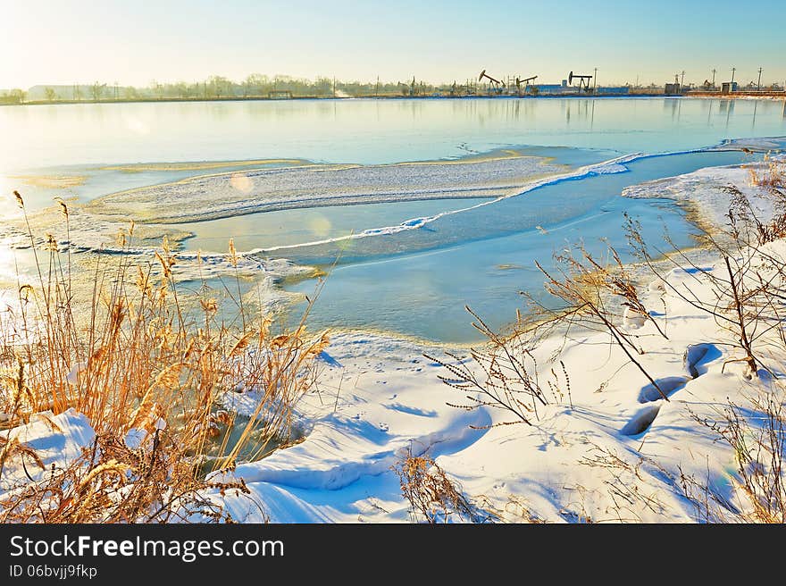 The photo taken in China's heilongjian province daqing city,chenjiadayuan lake.The time is November 21, 2013.After snow. The photo taken in China's heilongjian province daqing city,chenjiadayuan lake.The time is November 21, 2013.After snow.