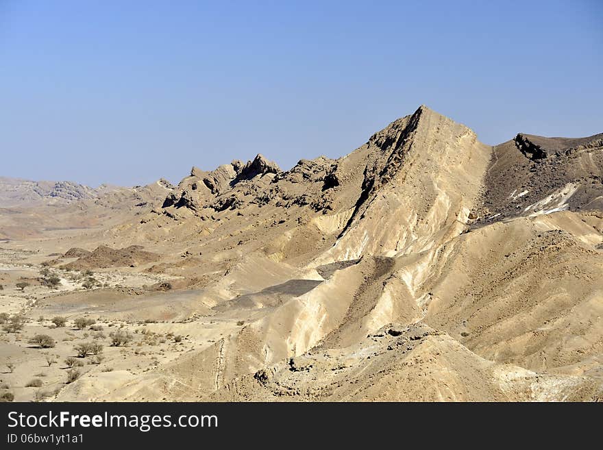 Ramon crater in Negev desert.