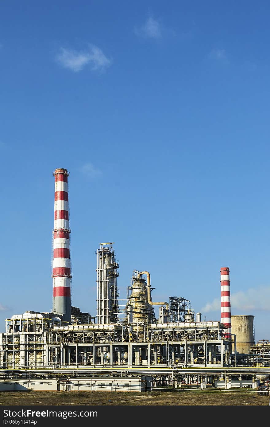 Oil And Gas Processing At A Refinery