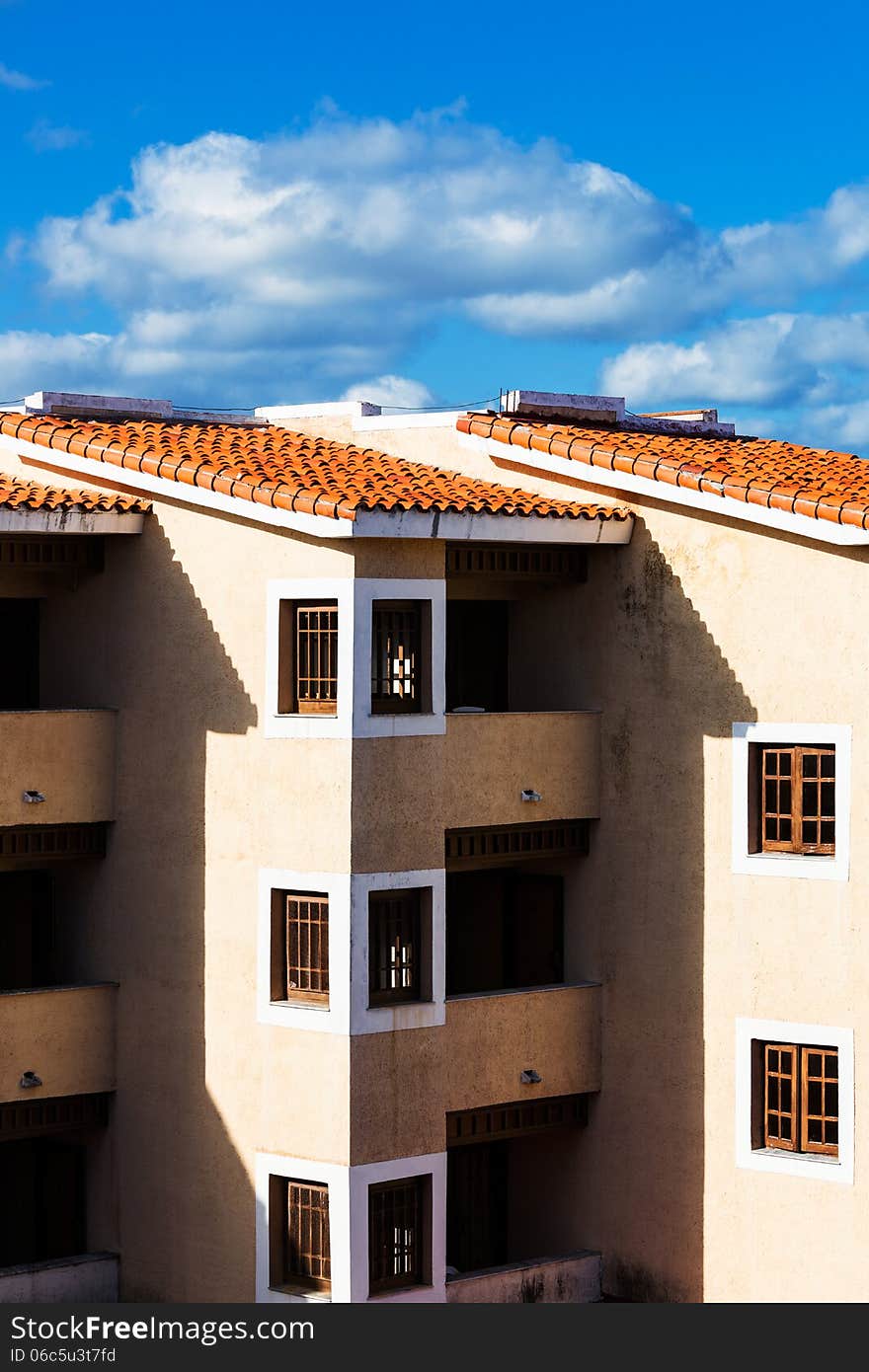 Windows of a modern hotel