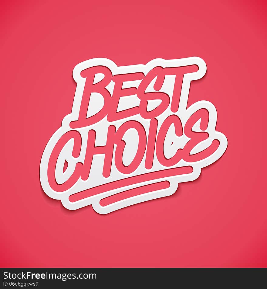 Best choice label lettering postcard