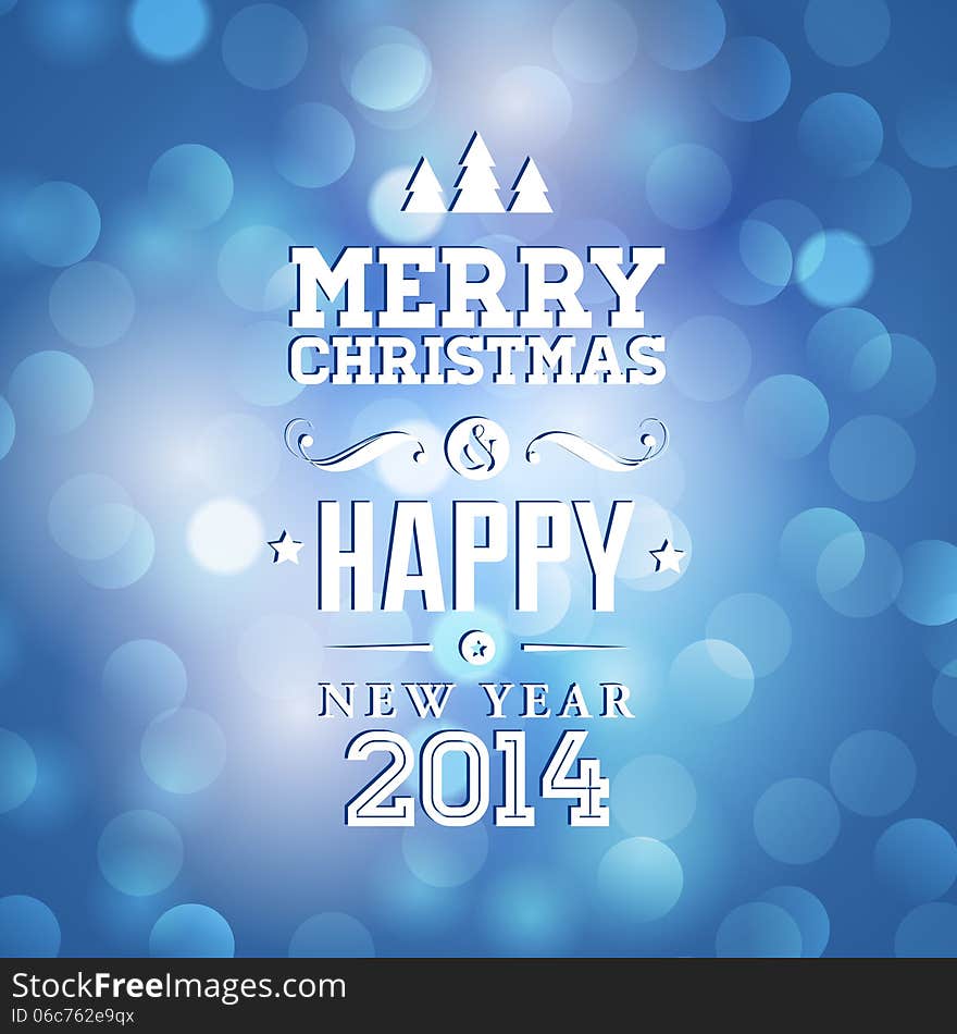 Merry Christmas And Happy New Year Card