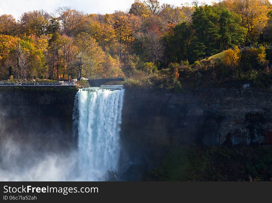 Niagara Falls Spray Autumn View Buffalo America