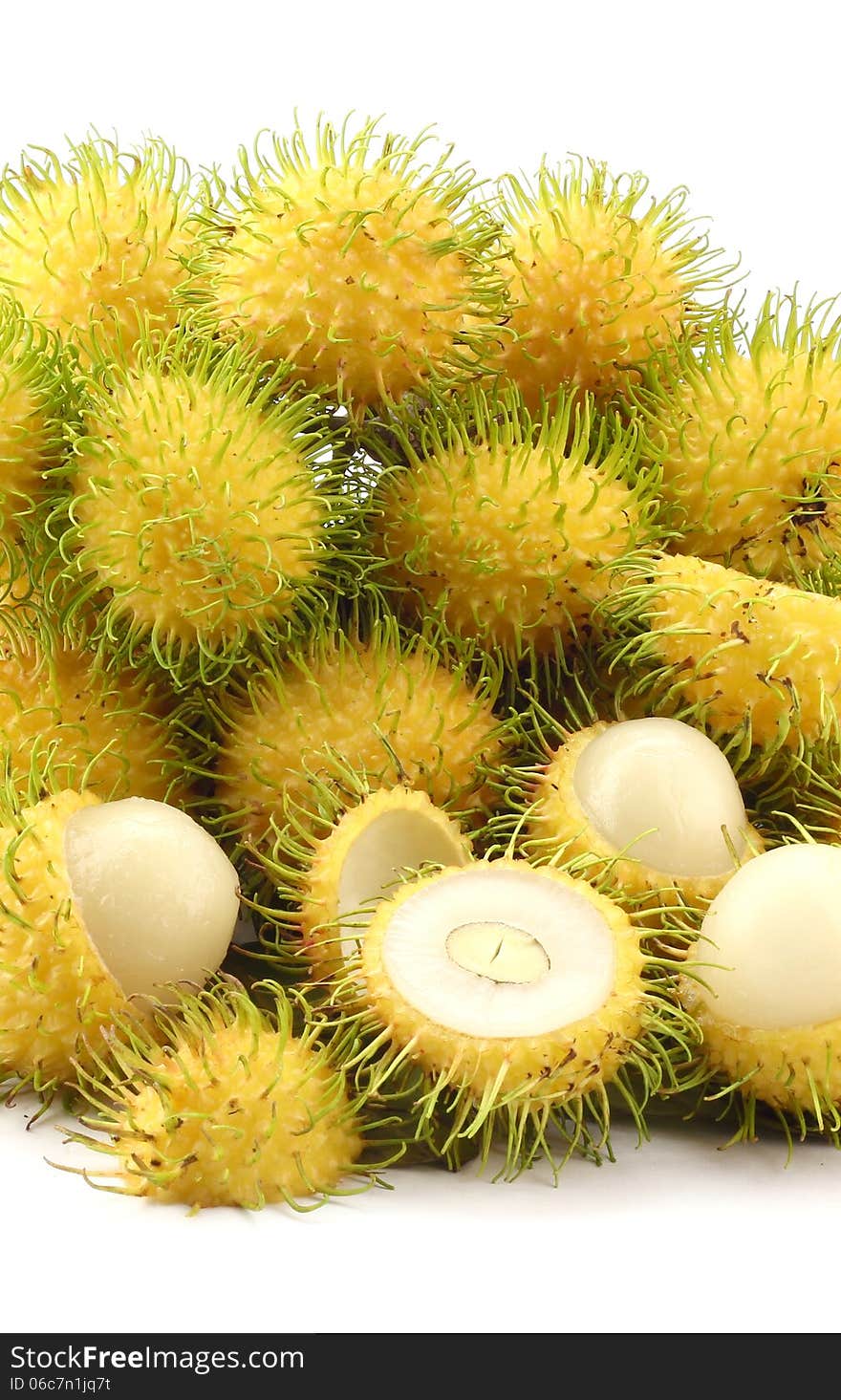 The yellow colour rambutan is also known as Rambutan Gading