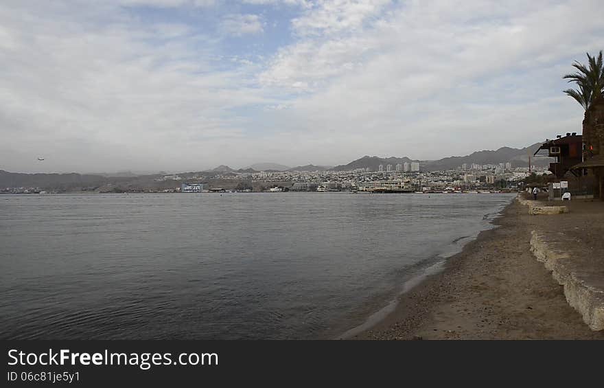 Airplane Is Landing At Eilat, Israel