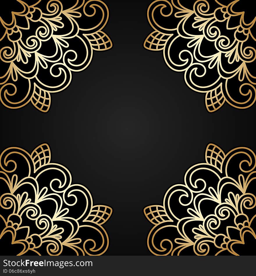 Vector gold ornament.