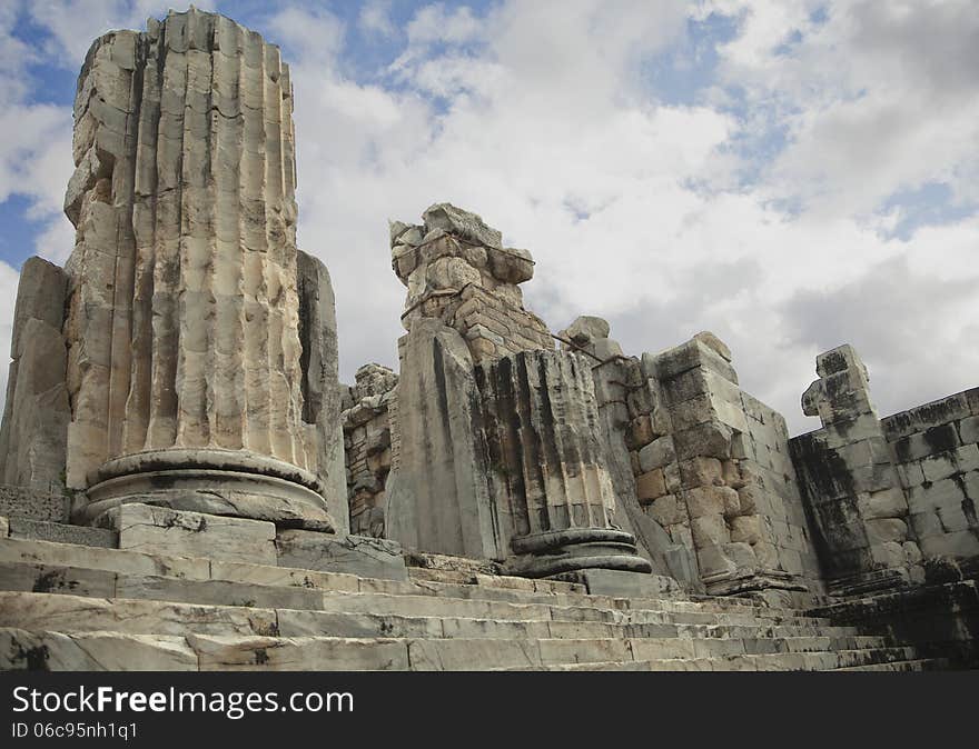 Ruins of ancient Apollo temple in Didyma, Turkey. Ruins of ancient Apollo temple in Didyma, Turkey