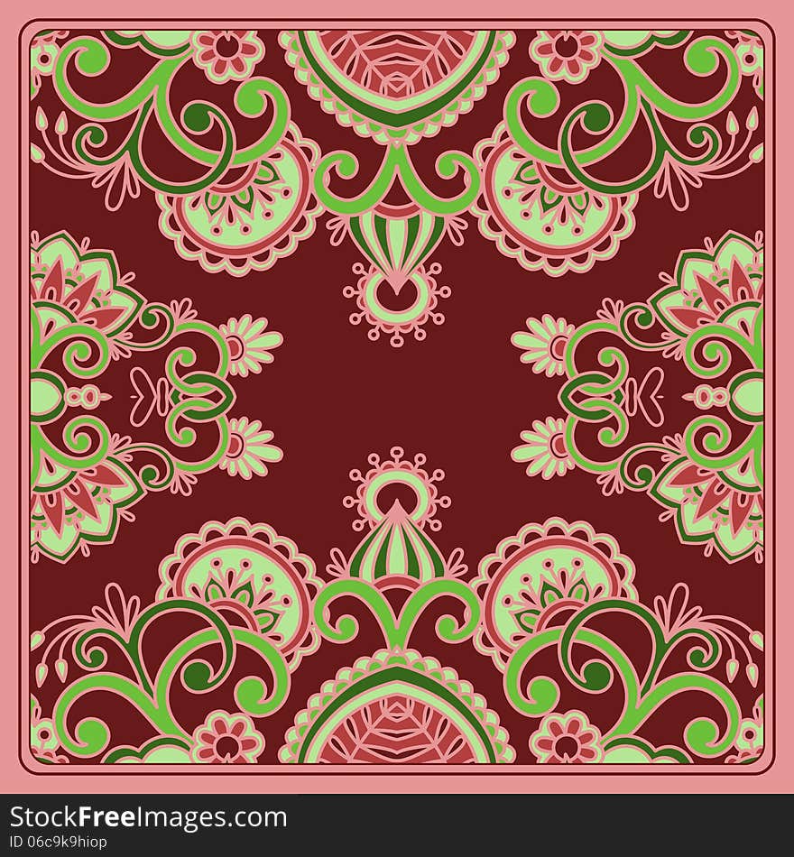 Vector vintage pattern for print, embroidery (you can use this pattern for carpet, shawl, pillow, cushion). Vector vintage pattern for print, embroidery (you can use this pattern for carpet, shawl, pillow, cushion).