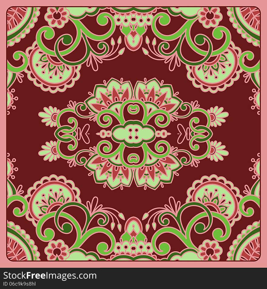 Vector vintage pattern for print, embroidery (you can use this pattern for carpet, shawl, pillow, cushion). Vector vintage pattern for print, embroidery (you can use this pattern for carpet, shawl, pillow, cushion).