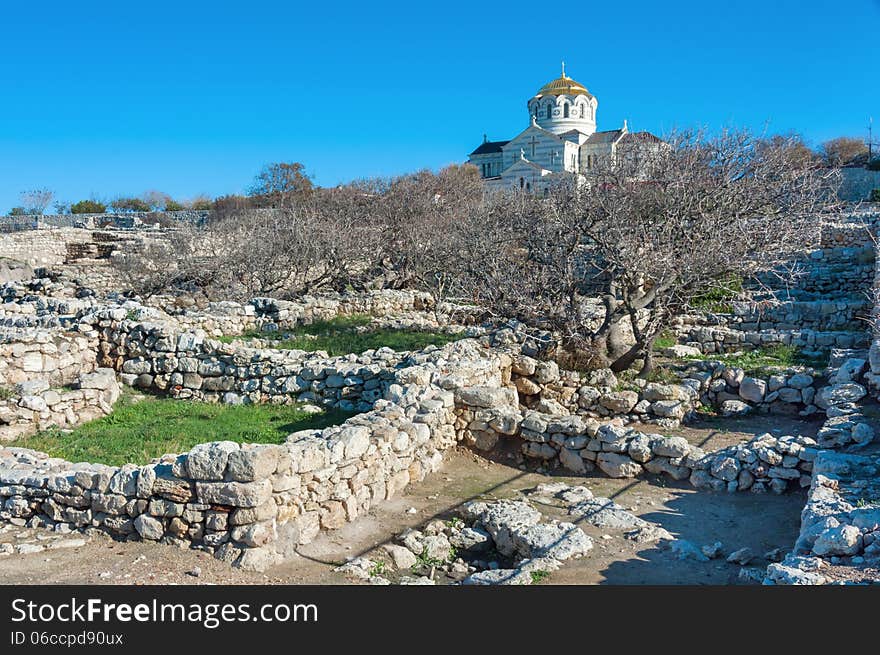 The Ruins Of The Ancient City Of In Chersonese