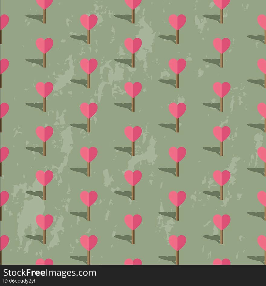 Romantic seamless pattern for saint Valentines day. Romantic seamless pattern for saint Valentines day