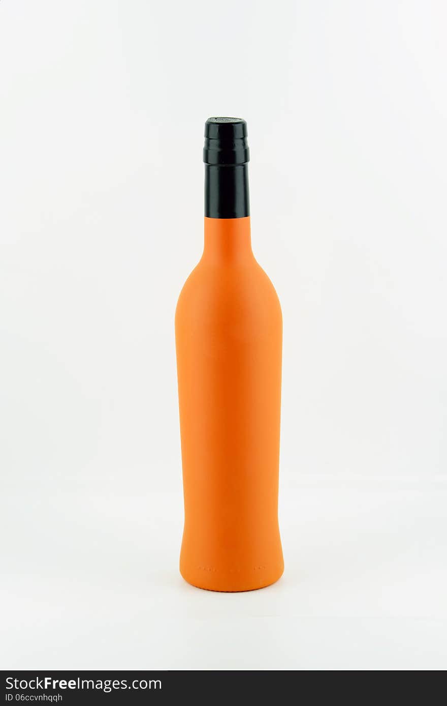 Orange wine bottle