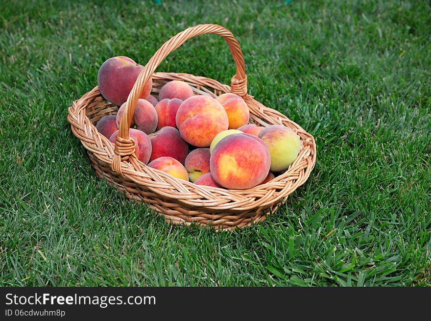 Beautiful of peaches basket