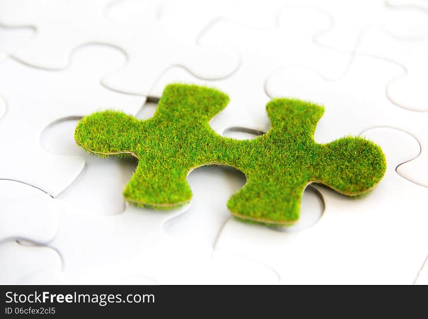 Green Puzzle Piece